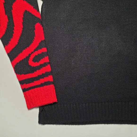 33 Degrees Christmas Sweater Crewneck Holiday Party Black Red Womens Size Small - Picture 10 of 11